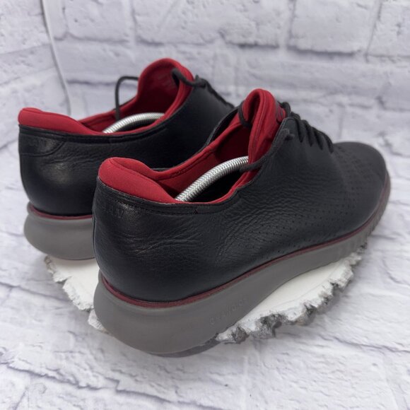 Cole Haan 2.ZeroGrand Mens 13M Laser Wingtip Black Leather Oxford Style C34497 - Picture 4 of 9